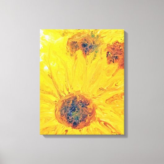 Abstrakte Sonnenblumen, Sonnenblumen, Blume, Sonne Leinwanddruck (Vorderseite)
