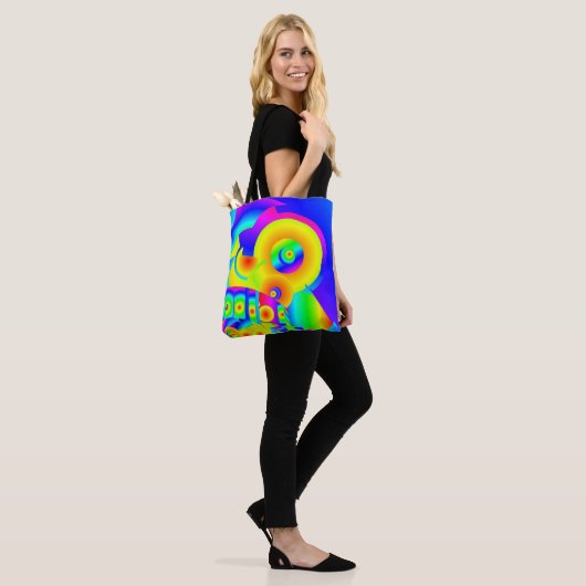 Abstrakte Sonnenblumen Tasche (Am Model)