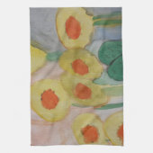 Abstrakte Sonnenblumen Teetuch Geschirrtuch (Vertikal)