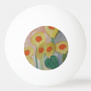 Abstrakte Sonnenblumen Tischtennisball
