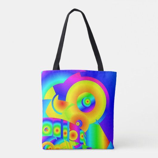 Abstrakte Sonnenblumen Tote Tasche (Rückseite)