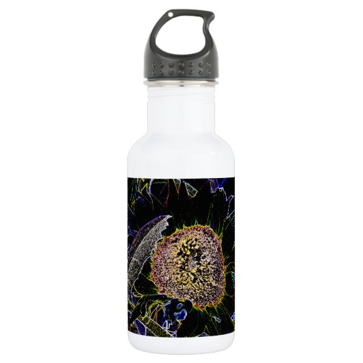 ABSTRAKTE SONNENBLUMEN TRINKFLASCHE (Vorderseite)