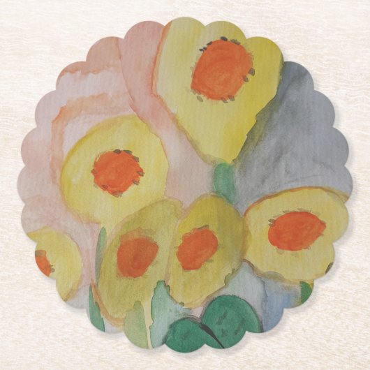 Abstrakte Sonnenblumen Untersetzer (Vorderseite)