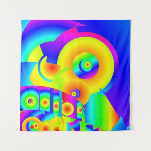 Abstrakte Sonnenblumen Wandteppich (Vorderseite)