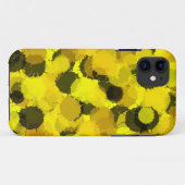 Abstrakte Sonnenblumendoten kunstgelb-braune Kreis Case-Mate iPhone Hülle (Rückseite (Horizontal))