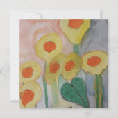 Abstrakte Sonnenblumenkarte (Vorderseite)
