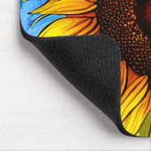 Abstrakte Sonnenblumenmalerei Mousepad (Ecke)