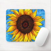 Abstrakte Sonnenblumenmalerei Mousepad (Mit Mouse)