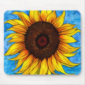 Abstrakte Sonnenblumenmalerei Mousepad (Vorne)