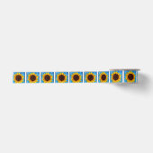 Abstrakte Sonnenblumenmalerei Satinband (Vorderseite)