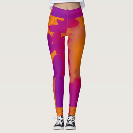 Abstrakte Sonneneinstrahlung durch Blätter Leggings (Vorderseite)