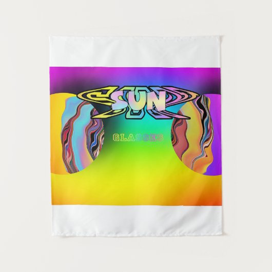 ABSTRAKTE SONNENGLASSEN WANDTEPPICH (Vorderseite)