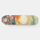 Abstrakte Sonnenlandschaft Skateboard (Horizontal)