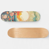 Abstrakte Sonnenlandschaft Skateboard (Horizontal)