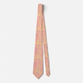 Abstrakte Sonnenstrahlen-Pfirsich-Web-Tie-Dye-Kraw Krawatte (Vorderseite)