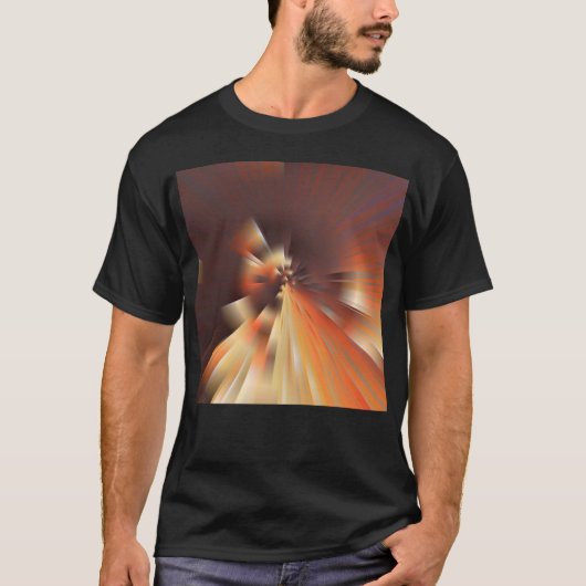 Abstrakte Sonnenstrahlen T-Shirt (Vorderseite)