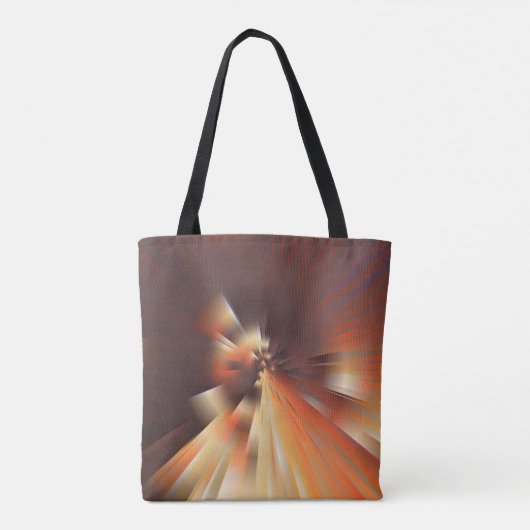 Abstrakte Sonnenstrahlen Tasche (Rückseite)