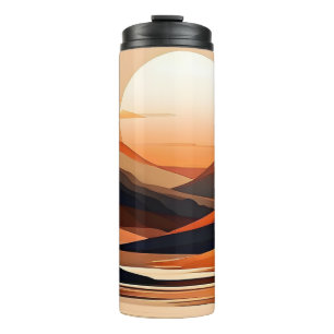 Abstrakte Sonnenuntergang Landschaft Thermal Tumbl Thermosbecher