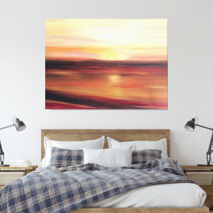 Abstrakte Sonnenuntergangs-Kunst Zeitgenössisch Mo Leinwanddruck