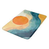 Abstrakte Sonnenuntergangsarten Badematte (Schrägansicht)