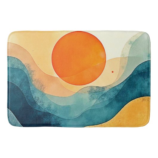 Abstrakte Sonnenuntergangsarten Badematte (Vorderseite)