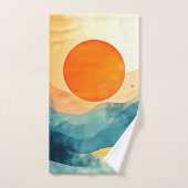 Abstrakte Sonnenuntergangsarten Badhandtuch Set (Handtuch)