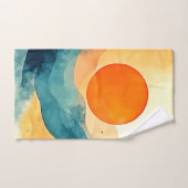 Abstrakte Sonnenuntergangsarten Badhandtuch Set (Handtuch)