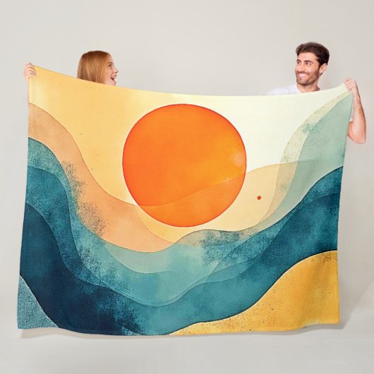 Abstrakte Sonnenuntergangsarten Fleecedecke (Beispiel)