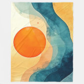 Abstrakte Sonnenuntergangsarten Fleecedecke (Vorderseite)