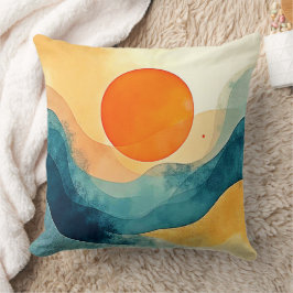 Abstrakte Sonnenuntergangsarten Kissen