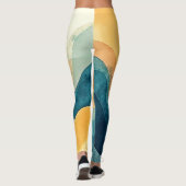 Abstrakte Sonnenuntergangsarten Leggings (Rückseite)