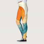 Abstrakte Sonnenuntergangsarten Leggings (Links)