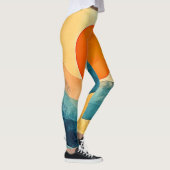 Abstrakte Sonnenuntergangsarten Leggings (Rechts)
