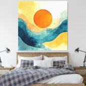 Abstrakte Sonnenuntergangsarten Leinwanddruck (Insitu (Schlafzimmer))