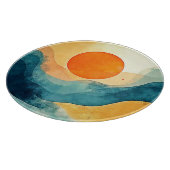 Abstrakte Sonnenuntergangsarten Schneidebrett (Ecke)