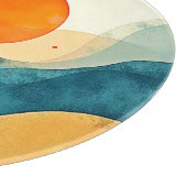 Abstrakte Sonnenuntergangsarten Schneidebrett (Ecke)