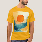 Abstrakte Sonnenuntergangsarten T-Shirt (Vorderseite)
