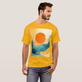 Abstrakte Sonnenuntergangsarten T-Shirt (Vorne ganz)