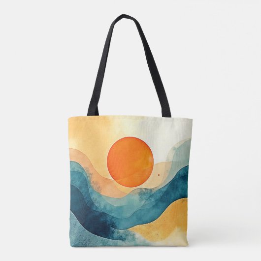 Abstrakte Sonnenuntergangsarten Tasche (Rückseite)