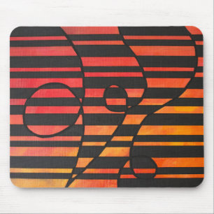 Abstrakte Sonnenuntergangsstreifen mit fetten geom Mousepad