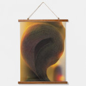 Abstrakte Soulless-Tapestry Wandteppich Mit Holzrahmen (Vorderseite)