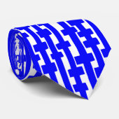 Abstrakte Spalten - Blau Krawatte (Gerollt)