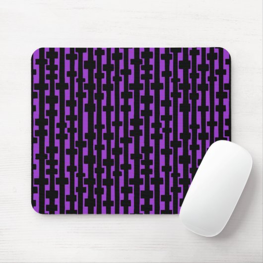 Abstrakte Spalten - Lila schwarz Mousepad (Mit Mouse)