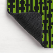 Abstrakte Spalten - Schwarz auf Avocado Mousepad (Ecke)