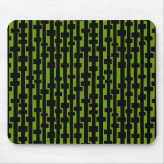 Abstrakte Spalten - Schwarz auf Avocado Mousepad