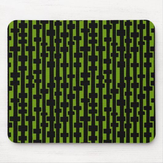 Abstrakte Spalten - Schwarz auf Avocado Mousepad (Vorne)