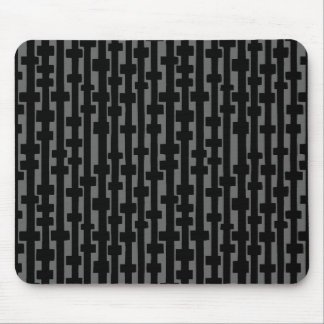 Abstrakte Spalten - Schwarz auf Grau Mousepad