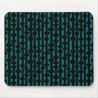 Abstrakte Spalten - Schwarz auf Moss Green Mousepad