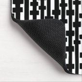 Abstrakte Spalten - Schwarz auf Weiß Mousepad (Ecke)