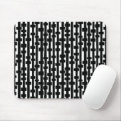 Abstrakte Spalten - Schwarz auf Weiß Mousepad (Mit Mouse)